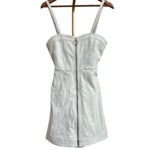 Neon Blonde New With Tags Size S Faux Leather Zip-up, cutout back dress!